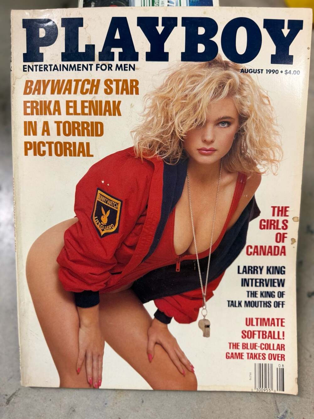 Playboy Magazine August 1990 Erika Eleniak Baywatch Cover